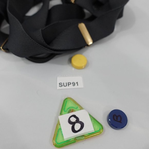 Suspender Mens Blue Button Y Back Leather Adjustable Strap Stretch Elastic Slate - Picture 9 of 9